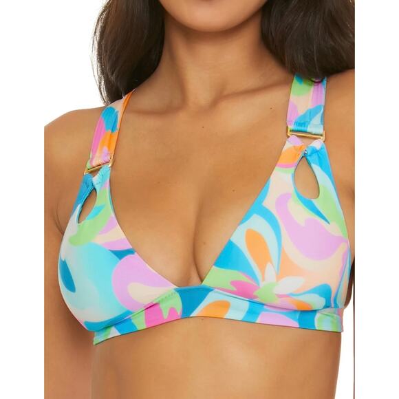 BECCA Nostalgic Halter Bikini Top S NWT - Picture 1 of 3